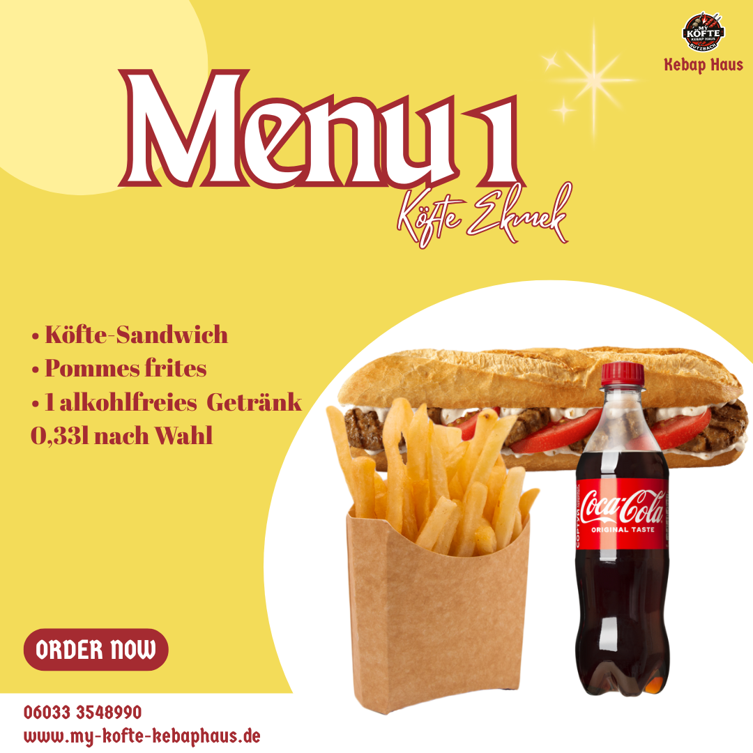 Menü 1 - Köfte Ekmek